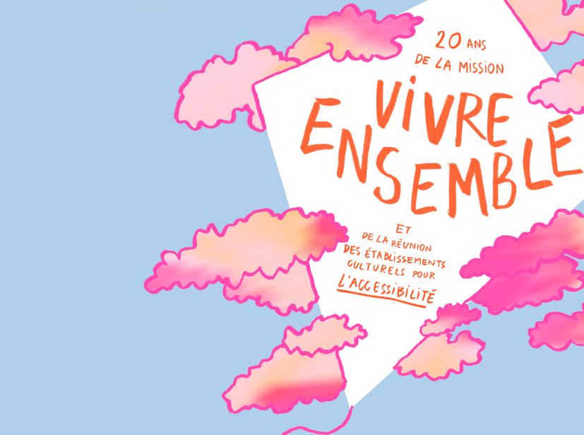 Illustration Mission vivre ensemble avec un cerf-volant dans le ciel.